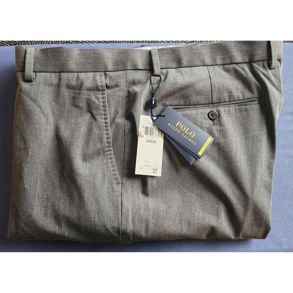 Nwt $198 Polo Ralph Lauren Men's Chester Navy Performance Trouser Size 42 X 30